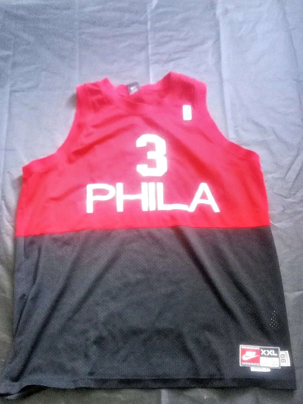 Nike Philadelphia 76ers Allen Iverson Nike Rewind Jersey Rewind Jersey Red &